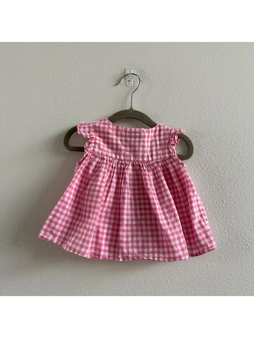 Ralph Lauren Baby Pink checkered Top 6M